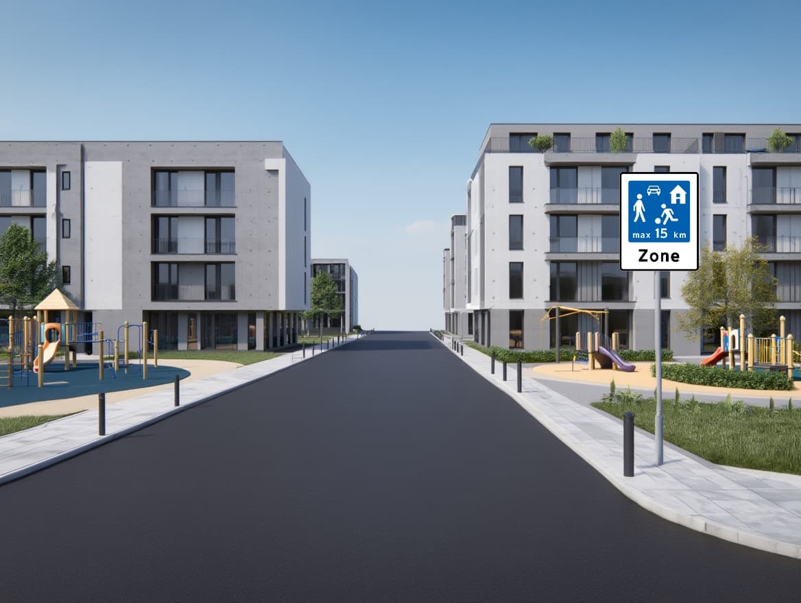 Trafiksituation: Du vil fortsætte ligeud ad vejen? Hvad skal du være særligt opmærksom på her?