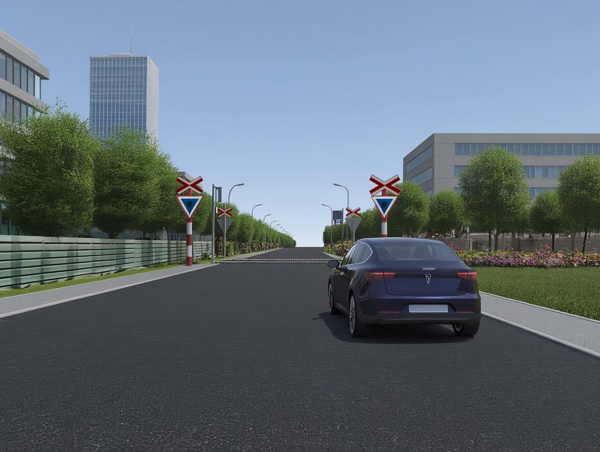 Trafiksituation: Du kører 50 km/t i tættere bebygget område og er ved at indhente den forankøren…