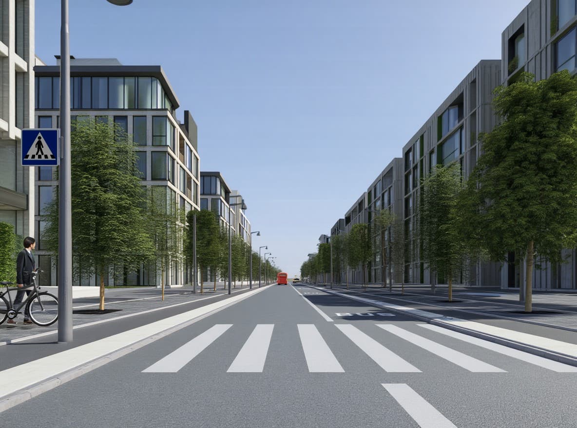 Trafiksituation: Du kører 30 km/t. Der er ingen i de blinde vinkler. Hvordan vil du fortsætte?