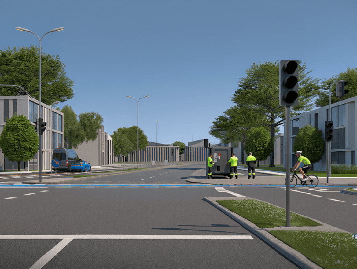 Trafiksituation: Du kører omkring 30 km/t og vil gerne fortsætte ligeud. Lyssignalet er ude af d…