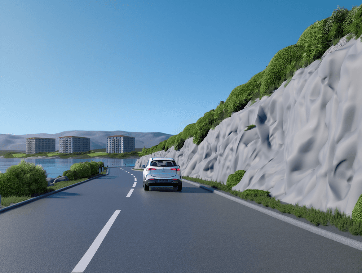 Trafiksituation: Du kører 70 km/t uden for tættere bebygget område. Bilen foran dig kører langso…