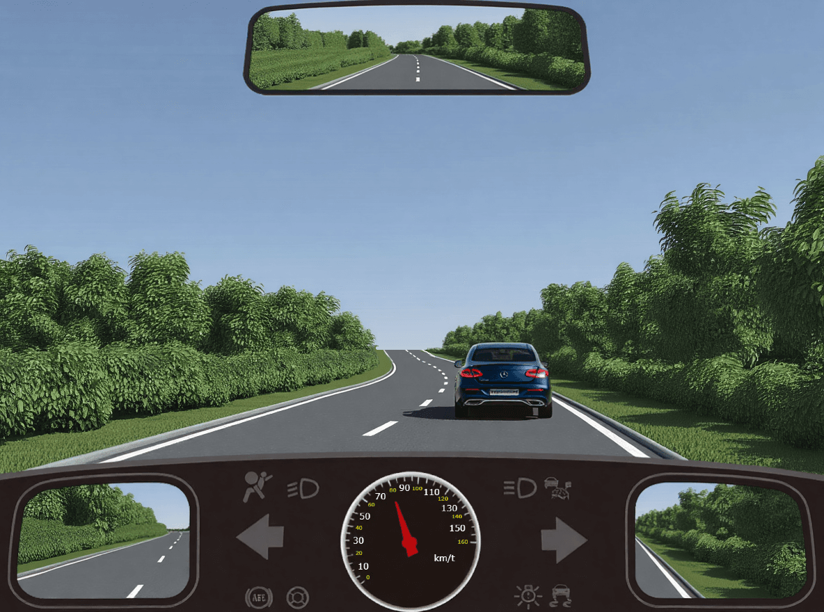 Trafiksituation: Du kører 80 km/t og er ved at indhente bilen foran dig, som kører meget langsom…